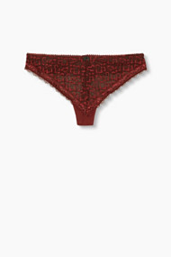 Esprit String van transparante kant Bordeaux Red for Women