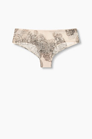 Esprit Hipster van mesh met tattoo-motief Skin Beige for Women