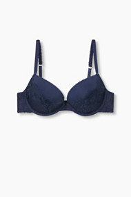 Esprit Beugel-bh van microvezel met kant Navy for Women