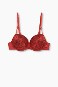 Esprit Kanten bh met multifunctionele bandjes Cherry Red for Women