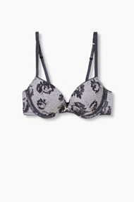 Esprit Gemêleerde beugel-bh met bloemen Grey Blue for Women