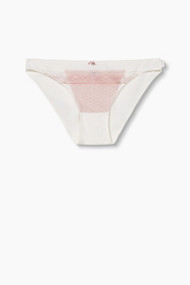 Esprit Slip van microvezel met kant Off White for Women
