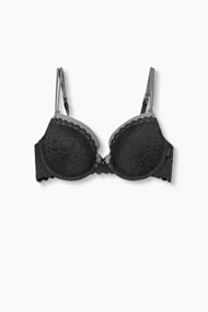 Esprit Gewatteerde beugel-bh + kant en strepen Black for Women
