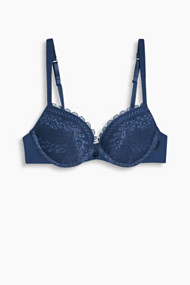 Esprit Push-up-bh van zeer fijne kant Grey Blue for Women