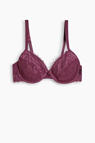 Esprit Ongewatteerde beugel-bh van kant Berry Purple for Women