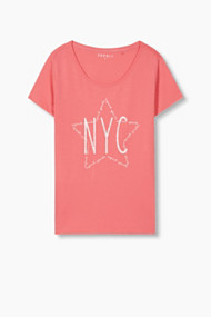 Esprit Sportshirt van een zachte katoenmix Coral for Women