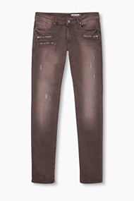 Esprit Coloured jeans met ritsdetails Mauve for Women