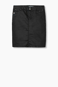 Esprit Coated rok met crinkles Black for Women