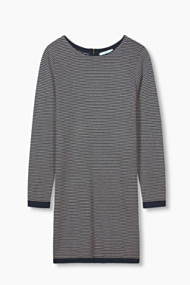 Esprit Zachte, gebreide jurk met dessin Navy for Women