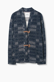 Esprit Zacht sweatvest met stikpatroon Navy for Women