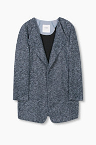 Esprit Gebreide indoormantel met structuur Navy for Women