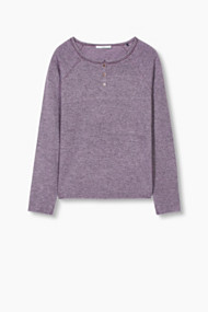 Esprit Henley trui met lurexnaden Mauve for Women
