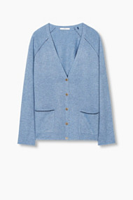 Esprit Vest met lurexnaden en wol Grey Blue for Women