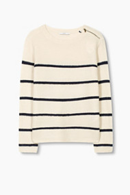 Esprit Gestreept sweatshirt met wolmix Off White for Women