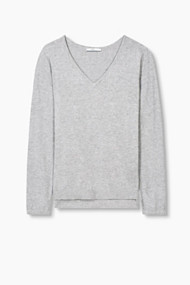 Esprit Basic trui van een katoenmix Light Grey for Women