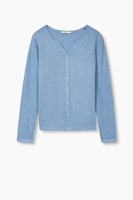 Esprit Basic vest van een katoenmix Light Blue for Women