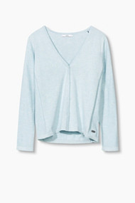 Esprit Basic vest van een katoenmix Pastel Blue for Women