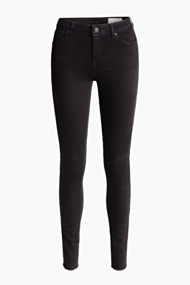 Esprit Stretchjeans met used look Black Rinse for Women