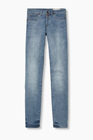 Esprit High waist jeans met knoopsluiting Blue Light Washed for Women