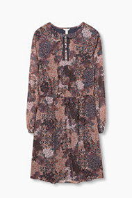 Esprit Jurk van luchtig, crinkled chiffon Pink for Women