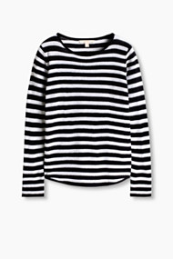 Esprit Gestructureerde, strepentrui, edel kasjmier Black for Women