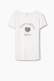 Esprit Artwork T-shirt van 100% katoen Off White for Women
