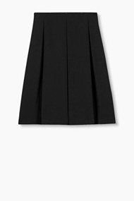 Esprit Rok met stolpplooien van crêpe Black for Women