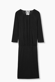 Esprit Elastische jurk van crêpe-jersey Black for Women
