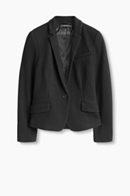 Esprit Heavy jersey blazer met reliëf Black for Women