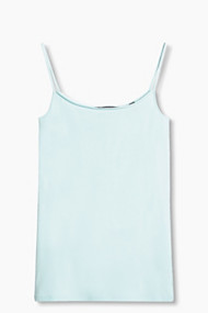 Esprit Basic viscose-jersey top met satijn Light Aqua Green for Women
