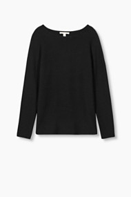 Esprit Fijngebreide basic trui met kasjmier Black for Women