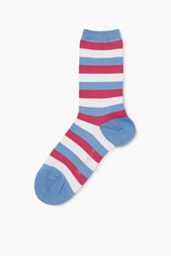 Esprit Gestreepte sokken van katoen met stretch Smoke Blue for Women