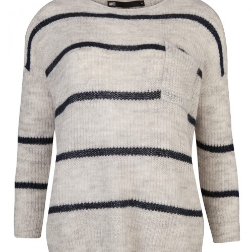 Dames striped knit trui