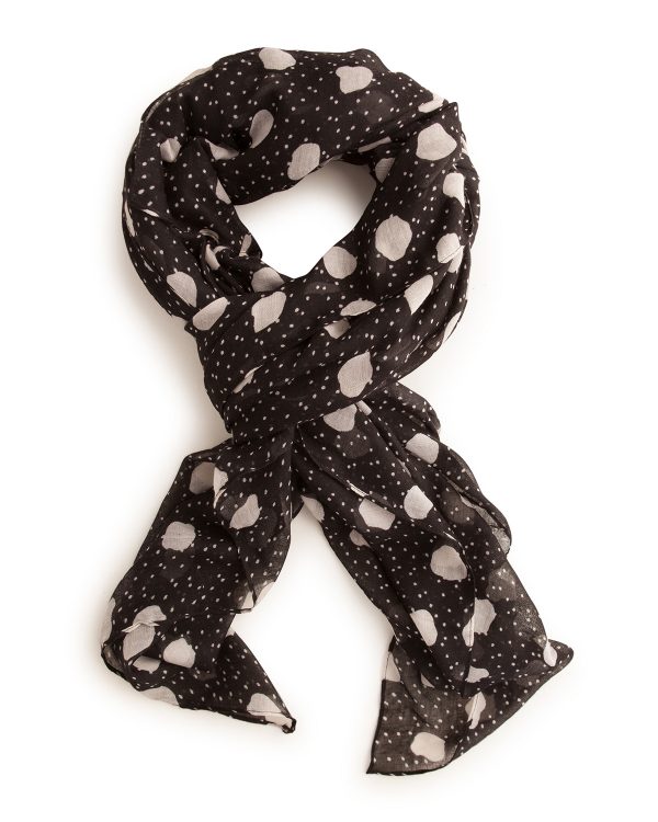 Dames woven dot print sjaal