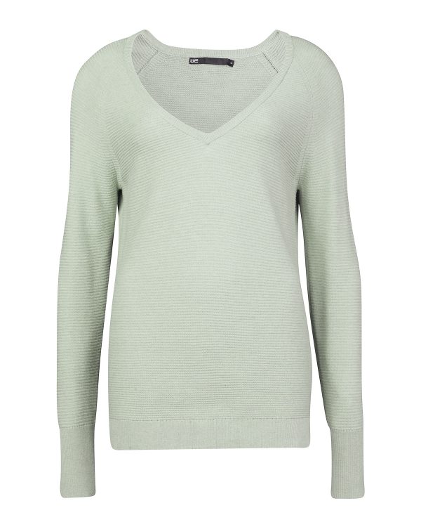 Dames v-neck knit trui