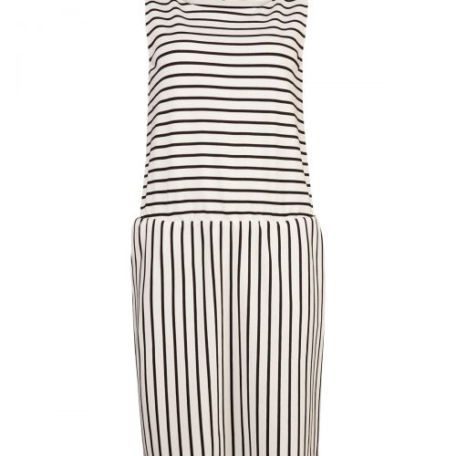 Dames sleeveless stripe jurk