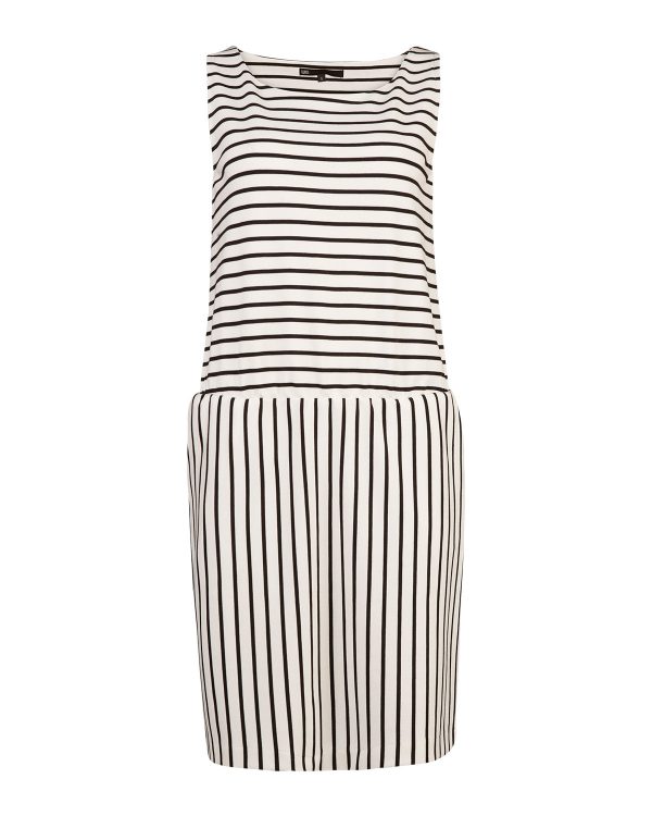 Dames sleeveless stripe jurk