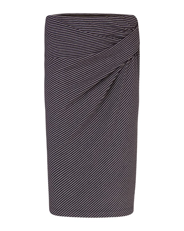 Dames draped stripe kokerrok
