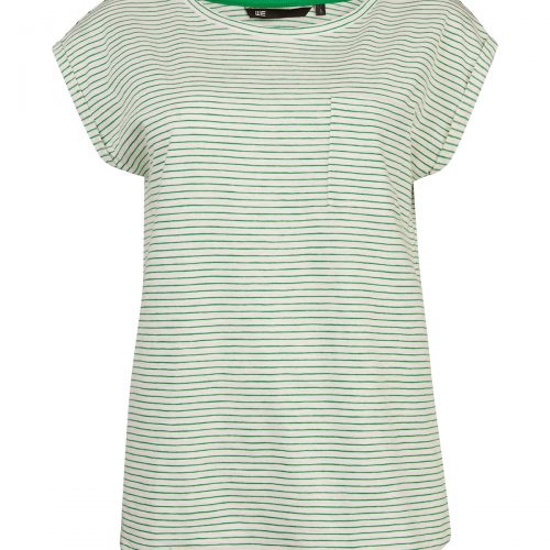 Dames r-neck stripe t-shirt