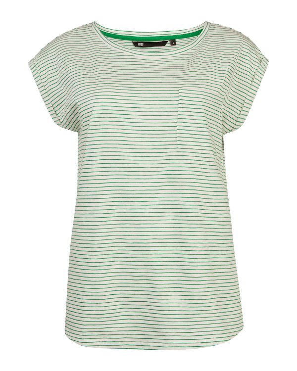 Dames r-neck stripe t-shirt