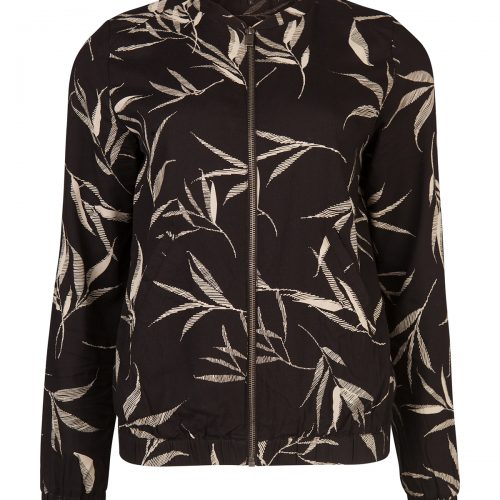 Dames bamboo print bomber jacket