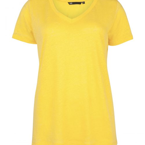 Dames v-neck linen t-shirt