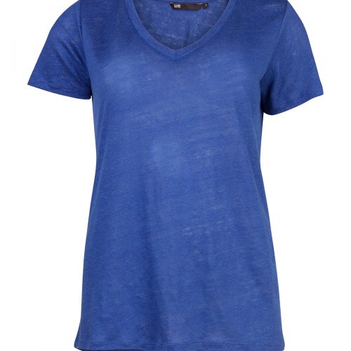 Dames v-neck linen t-shirt