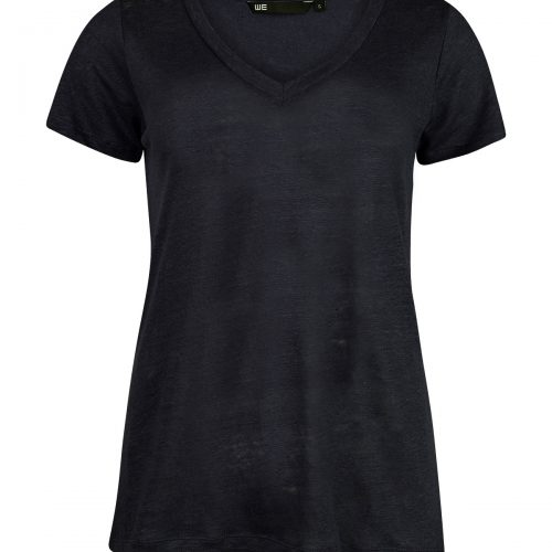 Dames v-neck linen t-shirt