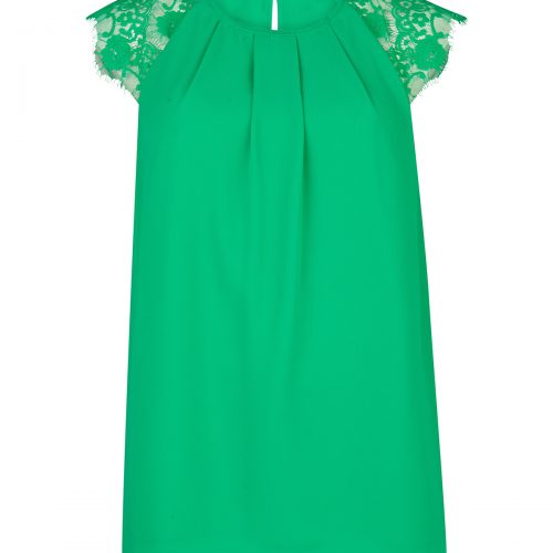 Dames lace detail top