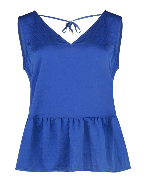 Dames ruffle singlet