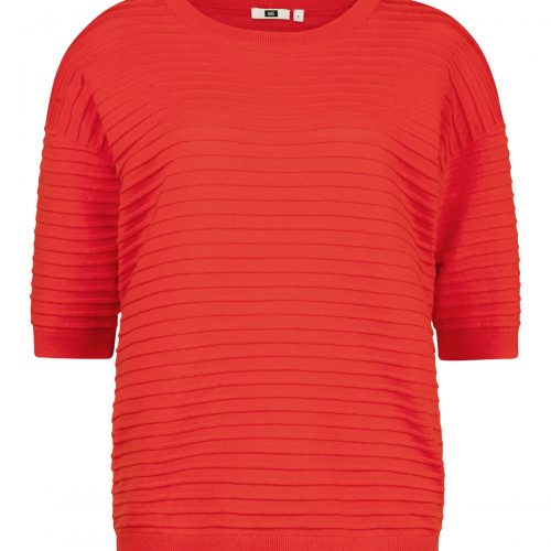 Dames boxy fit rib top