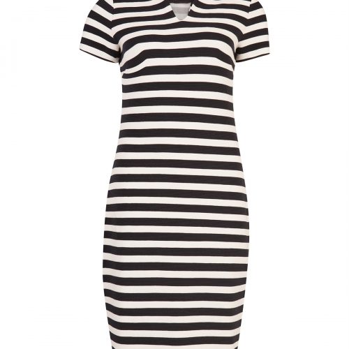 Dames stripe print jurk