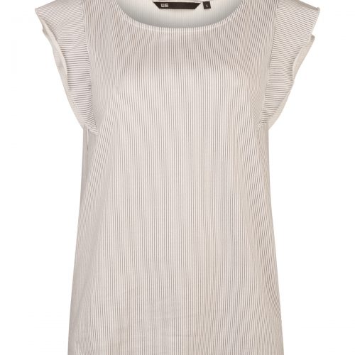 Dames stripe ruffle top