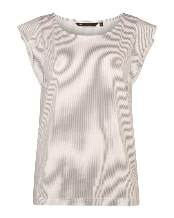 Dames stripe ruffle top